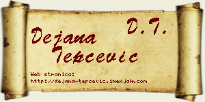 Dejana Tepčević vizit kartica